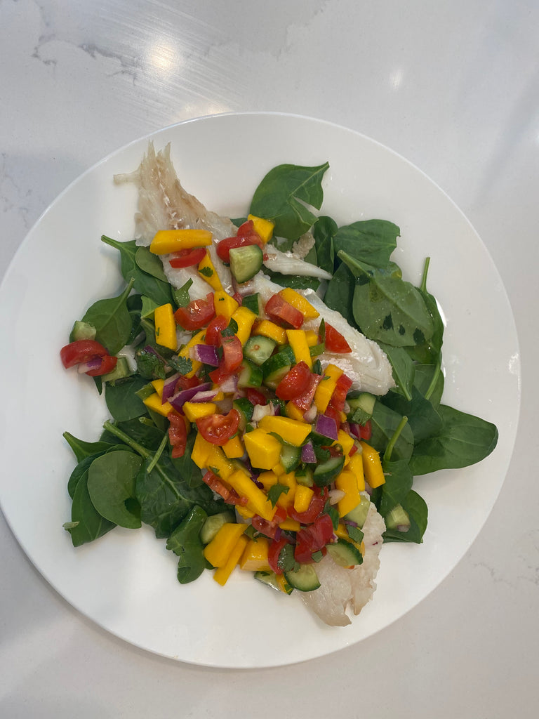Grilled Haddock with Fresh Mango Salsa Cardenas Gourmet Foods