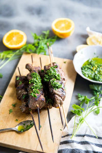 Beef Kabobs with Chimichurri