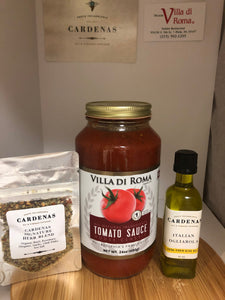 Villa di Roma House Sauce Gift Pack with Cardenas 60ml Italian Olive Oil and Herb Blend
